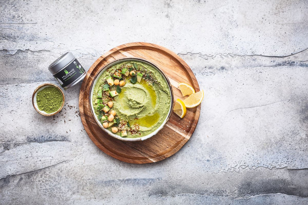 Houmous au thé matcha et sésame bio