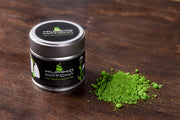 To make matcha tea, use one to three scoops with the bamboo spoon